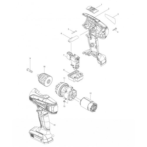 Запчасти для шуруповерта Makita DF347DWE