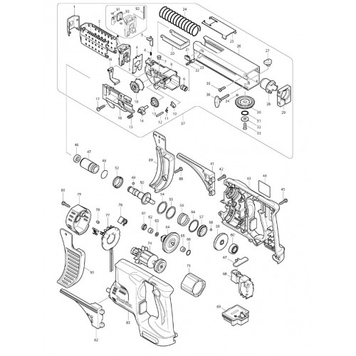 Запчасти для шуруповерта Makita DFR750RFE