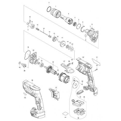 Запчасти для шуруповерта Makita DFS250RFE