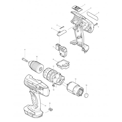 Запчасти для шуруповерта Makita DHP453