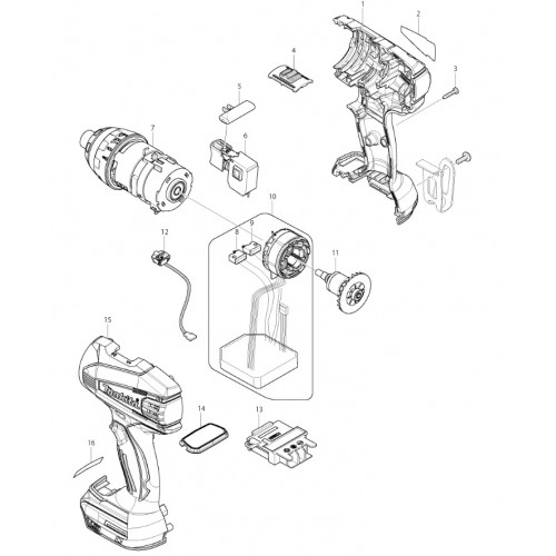 Запчасти для винтоверта Makita DTP141