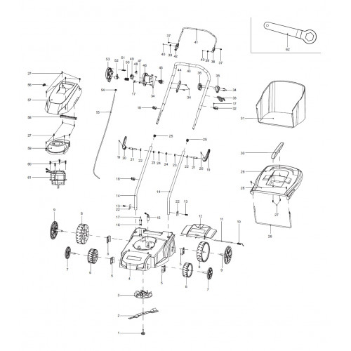 Запчасти для газонокосилки Makita ELM3310