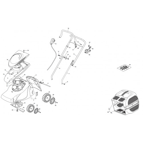 Запчасти для газонокосилки Makita ELM3700