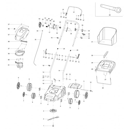 Запчасти для газонокосилки Makita ELM3710