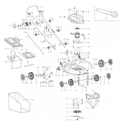 Запчасти для газонокосилки Makita ELM4110