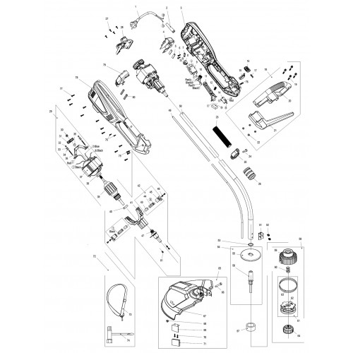 Запчасти для электрокосы Makita UR3500