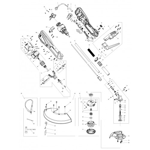 Запчасти для электрокосы Makita UR3502