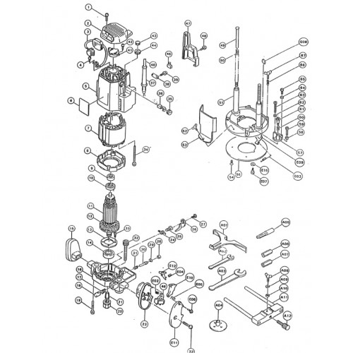 Запчасти для фрезера Makita 3612C