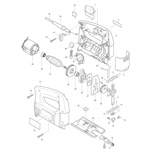 Схема запчасти для лобзика Makita 