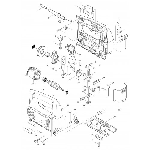 Makita 4329 схема запчастей