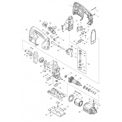 Запчасти для лобзика Makita 4350CT