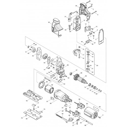 Запчасти для лобзика Makita 4351FCT