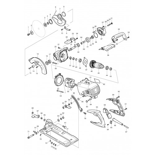 Запчасти для пилы Makita 5477NB