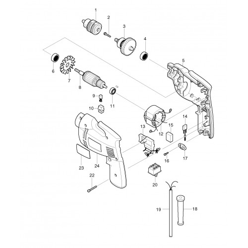 Запчасти для дрели Makita 6010BVR