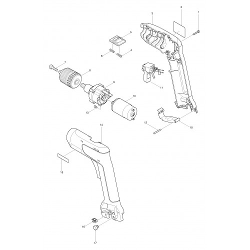 Запчасти для шуруповерта Makita 6017D