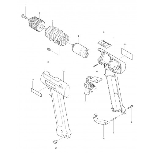 Запчасти для шуруповерта Makita 6096D