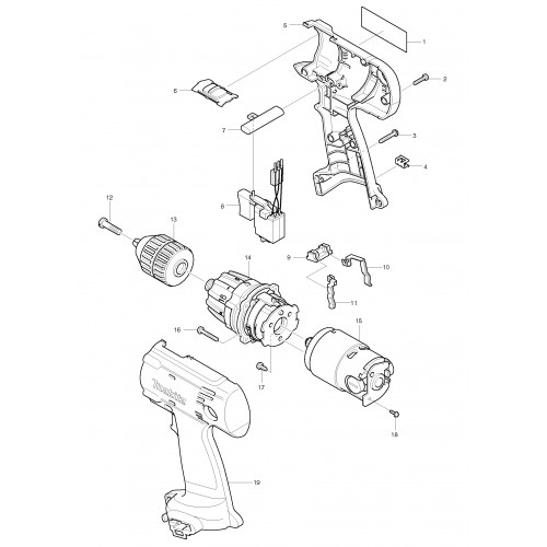 Запчасти для шуруповерта Makita 6216D