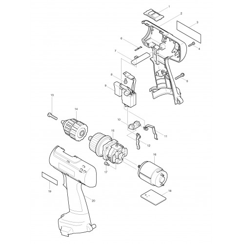 Запчасти для шуруповерта Makita 6227D