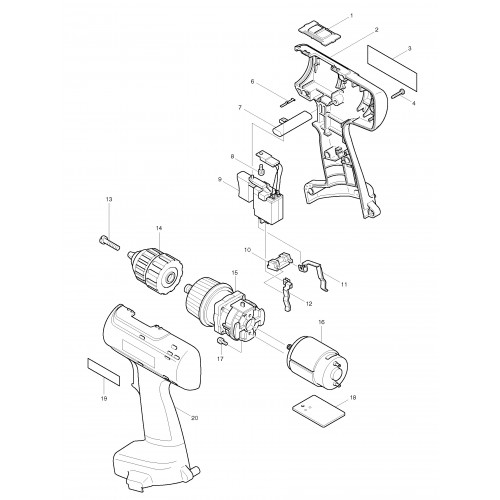 Запчасти для шуруповерта Makita 6228D