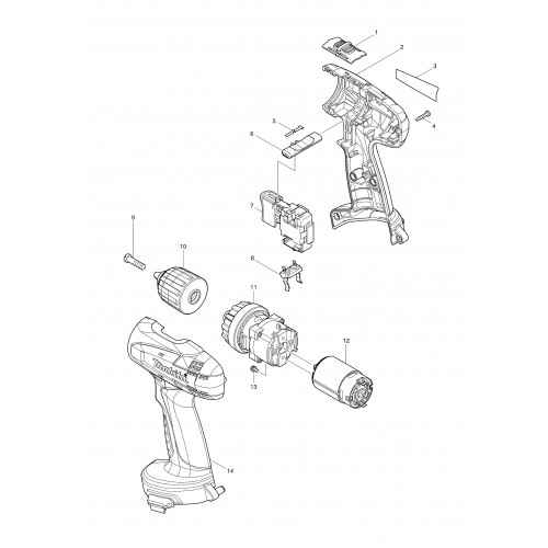 Запчасти для шуруповерта Makita 6281D