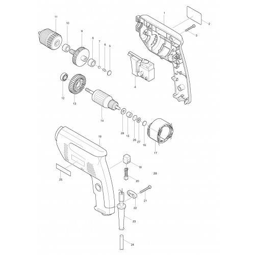 Запчасти для дрели Makita 6410