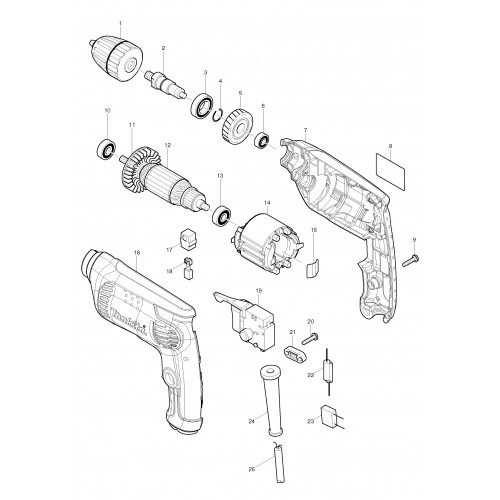 Запчасти для дрели Makita 6413