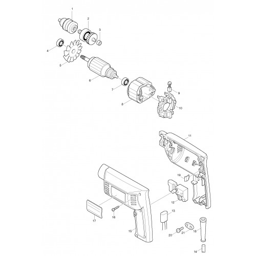 Запчасти для дрели Makita 6501