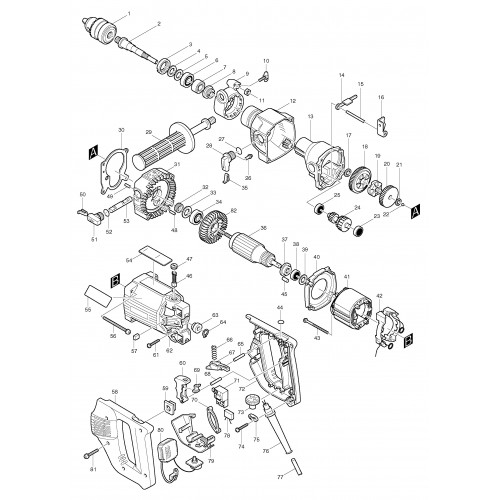 Запчасти для дрели Makita 8406C