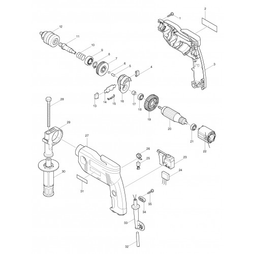 Запчасти для дрели Makita 8450