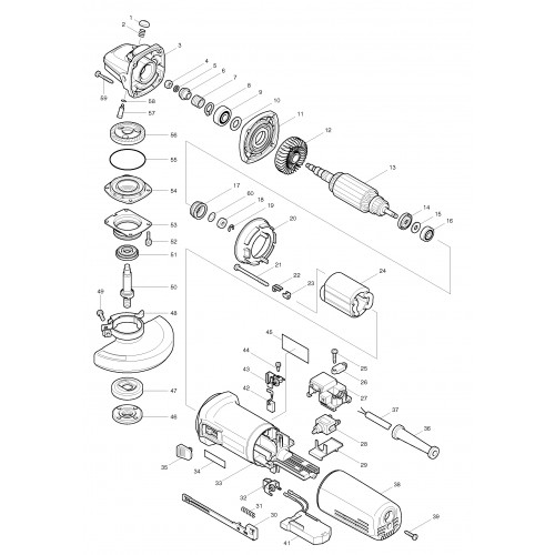 Запчасти для УШМ Makita 9565C