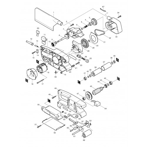 Запчасти для ЛШМ Makita 9911