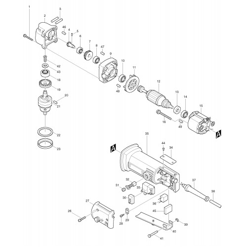 Запчасти для дрели Makita DA3000R