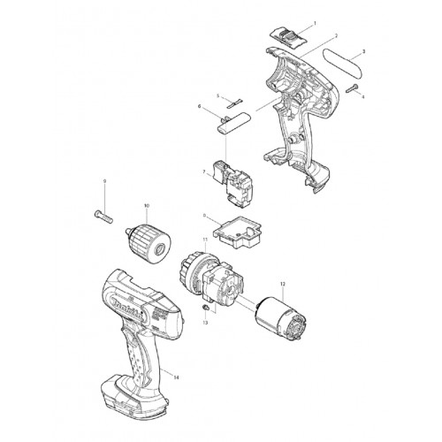 Запчасти для шуруповерта Makita DDF343