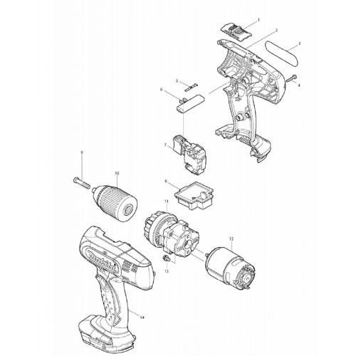 Запчасти для шуруповерта Makita DDF453