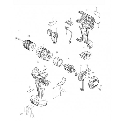 Запчасти для шуруповерта Makita DDF456