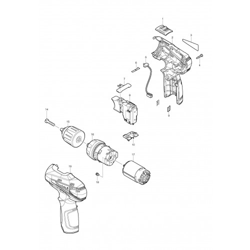 Запчасти для шуруповерта Makita DF330D