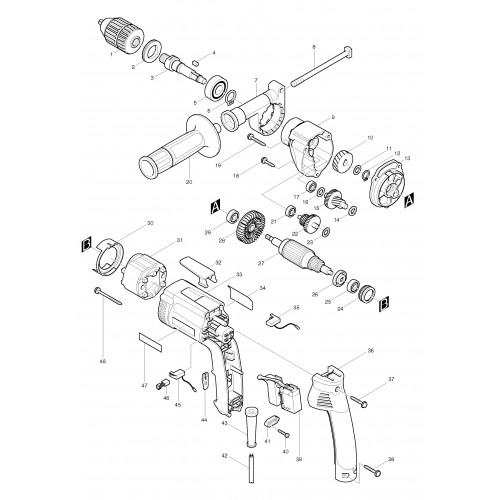 Запчасти для дрели Makita DP4001