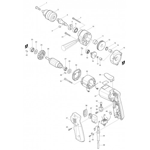 Запчасти для дрели Makita DP4700