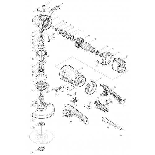 Запчасти для УШМ Makita GA7030