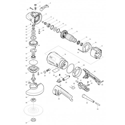 Запчасти для УШМ Makita GA7030S