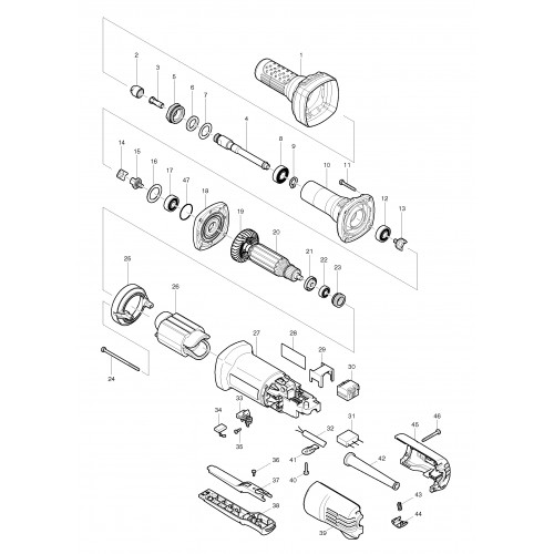 Запчасти для ППМ Makita GD0600