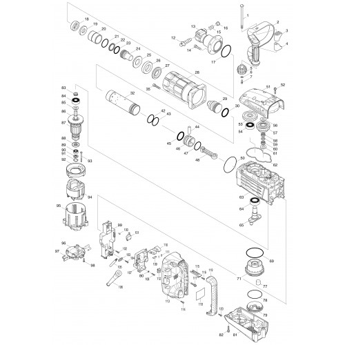 Запчасти для Makita HM1307C