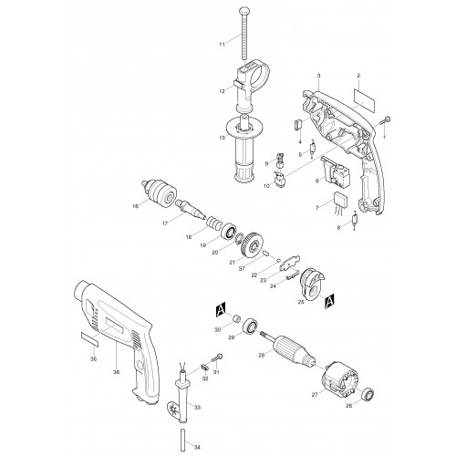 Запчасти для дрели Makita HP1500