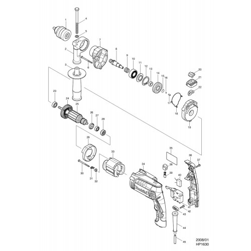 Запчасти для дрели Makita HP1630