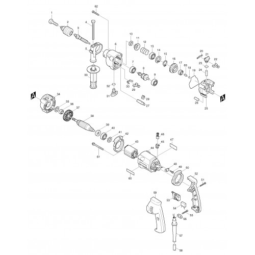 Запчасти для дрели Makita HP2030