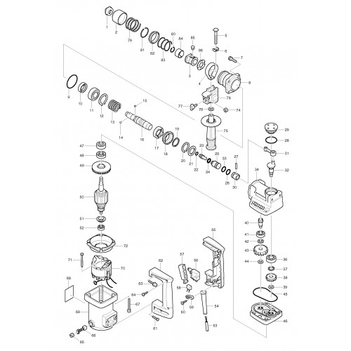 Запчасти для перфоратора Makita HR2010