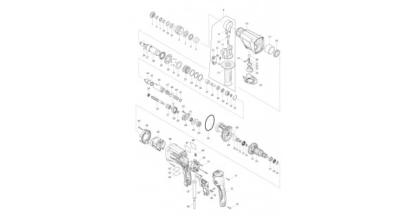 Схема сборки перфоратора makita 2450