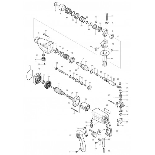 Запчасти для перфоратора Makita HR2410