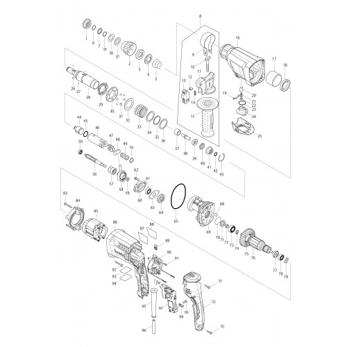 Запчасти для перфоратора Makita HR2600