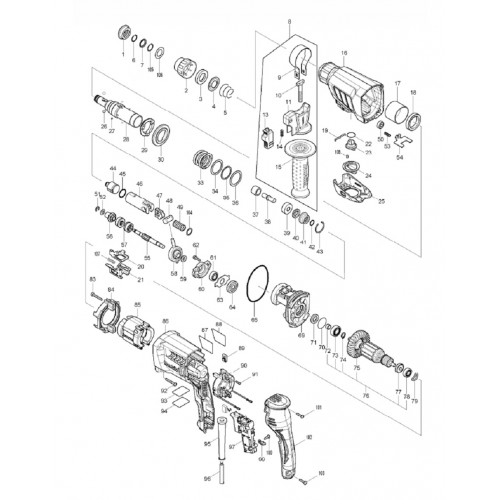 Запчасти для перфоратора Makita HR2630